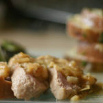Filet de porc aux pêches - Cinq Fourchettes