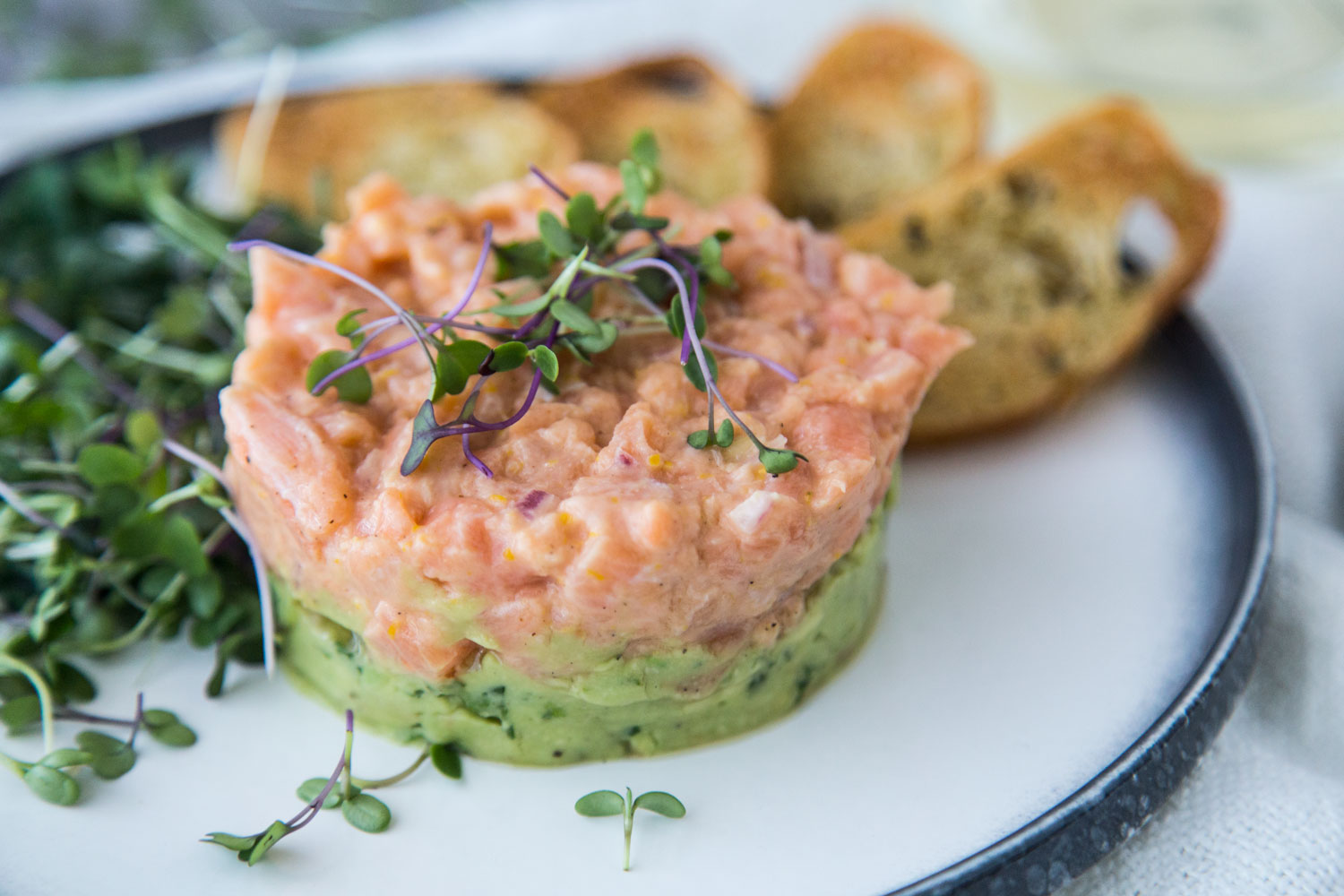 tartare de saumon purée avocat cinq fourchettes recette
