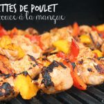 Brochettes de poulet aigre-douce à la mangue #BlueDragon - Cinq Fourchettes