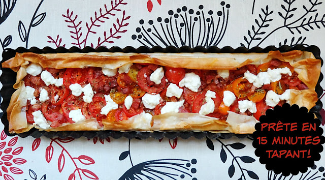 Pizza tomates et chèvre prête en 15 minutes tapant! - Cinq Fourchettes