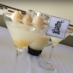 Martini citron et litchees Cinq Fourchettes