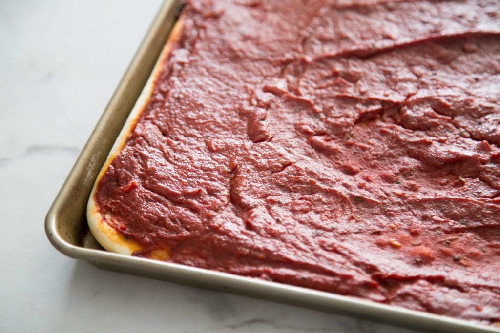 Pizza froide aux tomates / Cinq Fourchettes