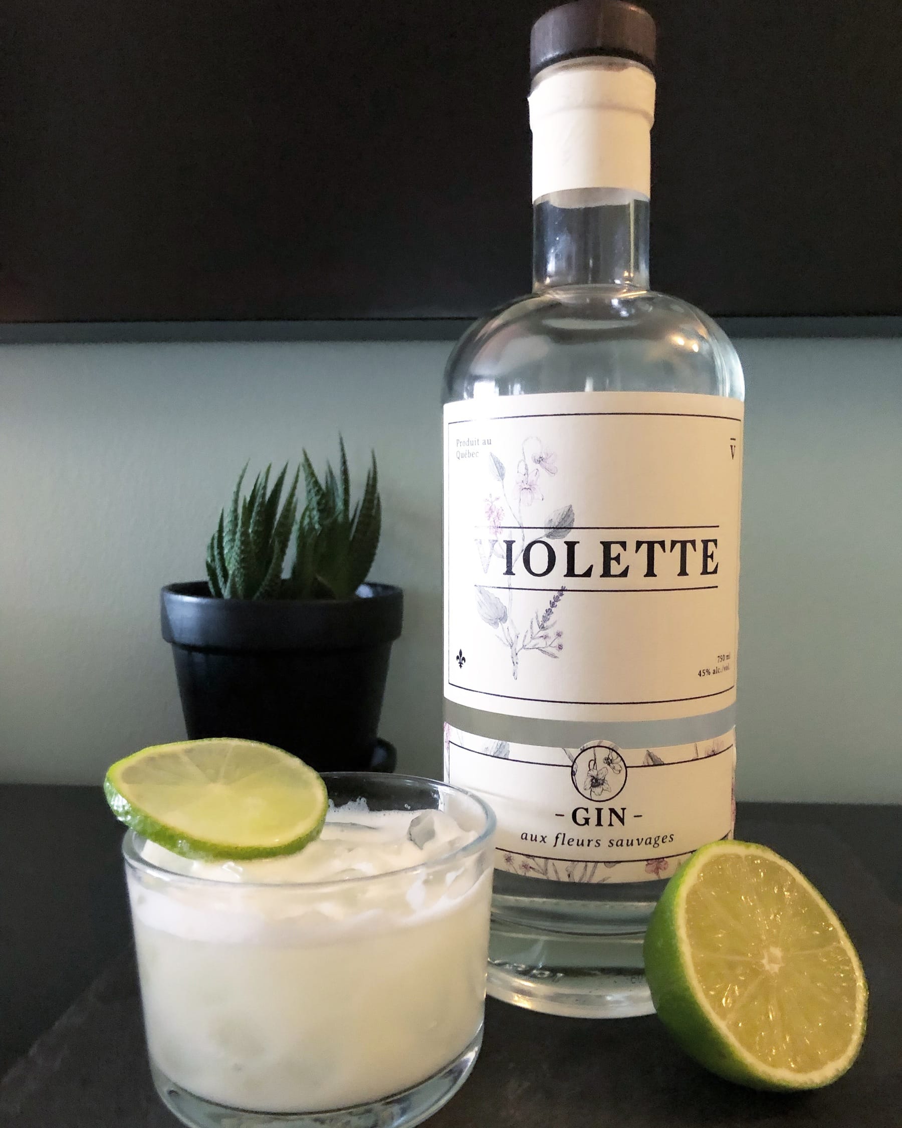 Cinq Fourchettes cocktail gin violette photo