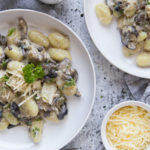 gnocchis champignons fromage repas recette