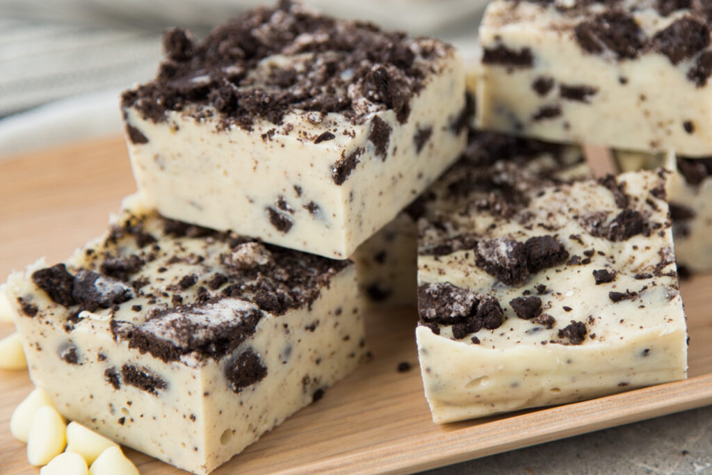 Fudge aux biscuits Oreo cookie recette recipe Cinq Fourchettes