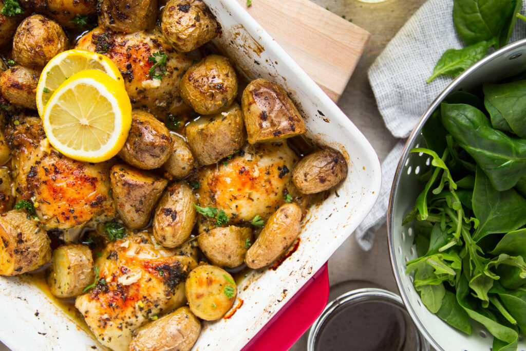 poulet au citron grecque greek chicken lemon Cinq Fourchettes recette recipe