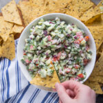 salsa de concombre recette cucumber salsa recipe Cinq Fourchettes