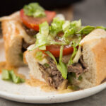 sous-marin style philly cheesesteak recette Cinq Fourchettes recipe sub sandwich