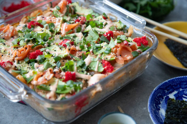 sushi bake recette facile cinq fourchettes