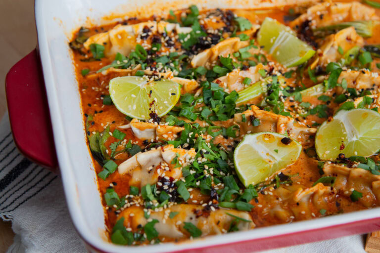 dumpling recette casserole bake recette facile un plat one pot cinq fourchettes