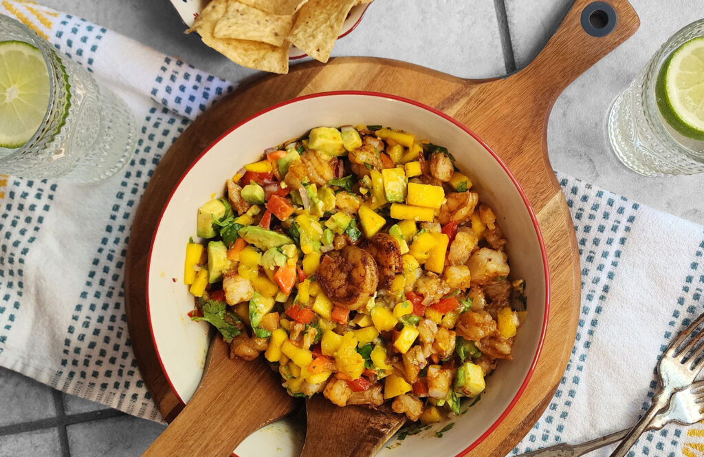 salade crevette mangue jalapenos avocat cinq fourchettes recette facile été
